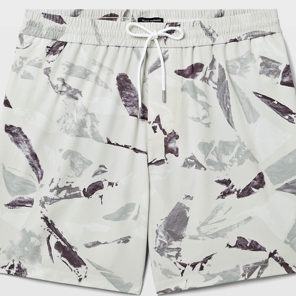 Bo Printed Swim Trunk - New With Tags - NEVER WORN - Silver - Picture 5 of 5